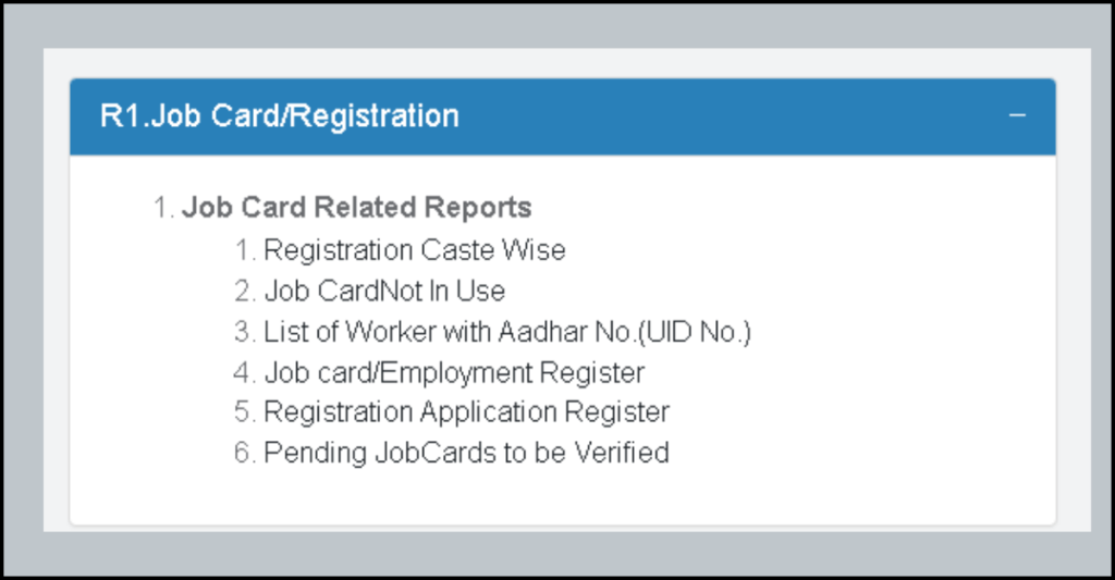 Job Card / Registration 